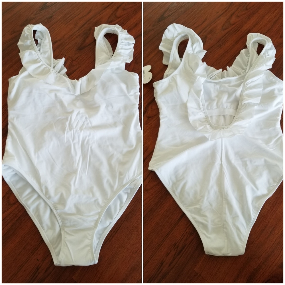 Sugar Coast White one peice swimsuit size XL